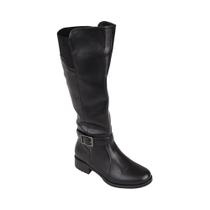 Bota Mooncity Montaria Cano Alto Com Fechamento em Ziper Super Confortável Feminina 72113 (65840)