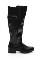Bota Mooncity Montaria Cano Alto Elástico Fechamento Zíper Super Confortável Feminina 72114 (65231)