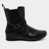 Bota Mooncity Rasteira Cano Curto Feminina