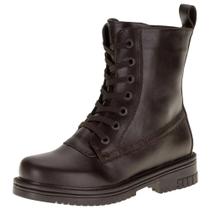 Bota Mooncity Tratorada Coturno Cano Médio De Amarração Super Leve Confortável Feminina 72184(64275)