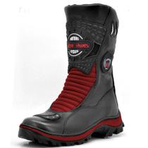 Bota Motociclista Atron Shoes - 302 - Vermelho