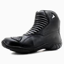 Bota Motociclista Cano Baixo Atron Shoes - 301 - Preta