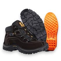 Bota Motociclista Coturno Masculino Em Couro Adventure Trilha Trabalho Dia a Dia Palmilha Em Gel