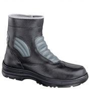 Bota Motociclista Couro Conforto BV88 Cano Médio Preta