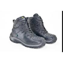 Bota Motociclista Couro Masculina Biqueira Protetora Leve Bota Motociclista Couro Masculina Biqueira Protetora Leve