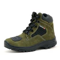 Bota Motociclista e Adventure Atron Shoes - 245 - Verde Militar
