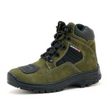 Bota Motociclista em Couro Cano Curto Atron Solado Robusto Antiderrapante