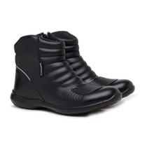 Bota Motociclista Faster Cano Baixo com Zíper e Refletivo