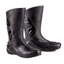 Bota Motociclista Impermeável Ocupacional Pvc Preta Sola Preta Motosafe CA 34798 Bracol