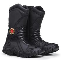 Bota Motociclista Masculina Cano Alto Zíper Conforto Bota Motociclista Masculina Cano Alto Zíper Conforto