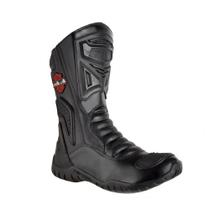 Bota Motociclista Masculina Couro Cano Alto Palmilha Macia