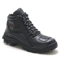 Bota Motociclista Masculina Couro Sola Costurada PalmilhaGel Bota Motociclista Masculina Couro Sola Costurada PalmilhaGel