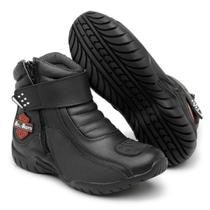 Bota Motociclista Masculina Slim Soft Cano Baixo Conforto