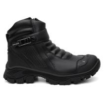 Bota Motoqueira Em Couro Premium Bico em Pvc Passador de marcha Bota Motoqueira Em Couro Premium Bico em Pvc Passador de marcha
