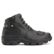 Bota Motoqueiro Cuturno Motoboy Motociclista Coturno com Ziper Lateral