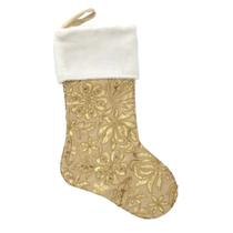 Bota Natalina Enfeite de Pendurar 50 cm Dourada - espressione