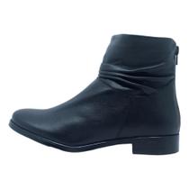Bota newborn feminina cano curto couro 9836