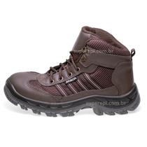 Bota Nobuck Bracol BLQ Premium Marrom Biqueira PVC CA 40872