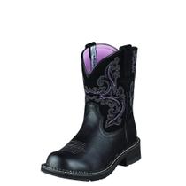 Bota ocidental feminina ARIAT Fatbaby Black Deertan Bota ocidental feminina ARIAT Fatbaby Black Deertan