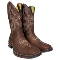 Bota Oklahoma Country Masculina De Couro Cafe