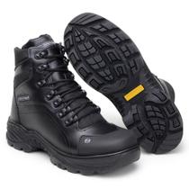 Bota Oppus preta em couro legitimo resistente coturno Bota Oppus preta em couro legitimo resistente coturno