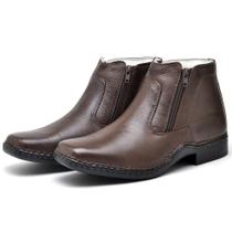 Bota Ortopédica Masculina Couro Conforto Dia a Dia Bota Ortopédica Masculina Couro Conforto Dia a Dia