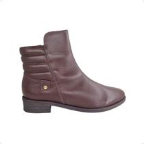 Bota Ortopedica Usaflex Salto robusto Social couro AP0200