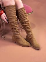 Bota over camurça 2 em 1 salto baixo Bota over camurça 2 em 1 salto baixo