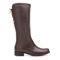 Bota Over Cano Alto Feminina Ranster em Couro Café Bota Over Cano Alto Feminina Ranster em Couro Café