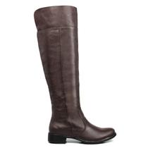 Bota Over Cano Alto Feminina Ransterine em Couro Café