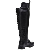 Bota Over Feminina sem Salto Preto e Marrom Bota Over Feminina sem Salto Preto e Marrom