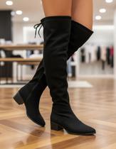 Bota Over Moda Meia e Cadarço Cano Longo Acima do Joelho