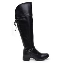 Bota over the knee bico redondo plus size com regulagem br 2 Bota over the knee bico redondo plus size com regulagem br 2