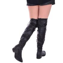 Bota over the knee bico redondo plus size granado Bota over the knee bico redondo plus size granado