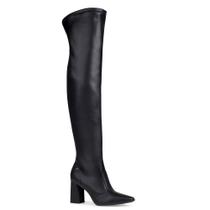 Bota Over The Knee Com Salto J1354 Feminina - Preta