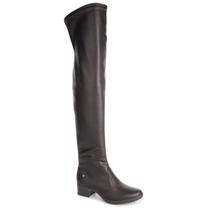 Bota over the knee mississipi salto bloco cano longo casual