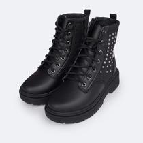 Bota Pampili Coturno Duda Preto Brilho 28 ao 36 Bota Pampili Coturno Duda Preto Brilho 28 ao 36
