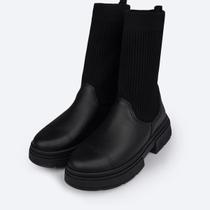 Bota Pampili Coturno Feminina Tweenie Store Strech Preta Bota Pampili Coturno Feminina Tweenie Store Strech Preta