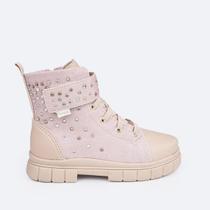 Bota pampili inverno menina infantil fashion juvenil lucky bege luxo garota pequena