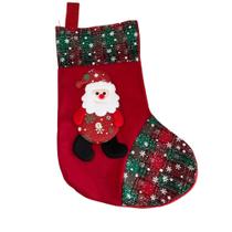 Bota Papai Noel Plush Vermelho 36X17CM