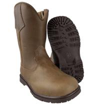 Bota Para Menina Country Original Caminhos da Roça Couro Confortável Marrom Café Ref.KI06-2