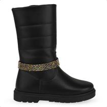 Bota Pe Com Pe Meninas Inverno strass Brilho Montaria 30114 Bota Pe Com Pe Meninas Inverno strass Brilho Montaria 30114