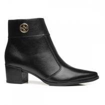 Bota Pegada 28051205 Salto Bloco Cano Curto Feminina