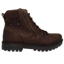 Bota Pegada Cano Baixo Couro - Masculina