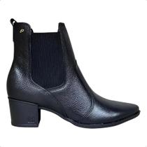 Bota pegada cano curto couro feminina 280511
