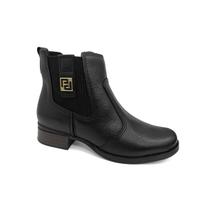Bota Pegada Cano Curto De Couro 282003 Preto Bota Pegada Cano Curto De Couro 282003 Preto