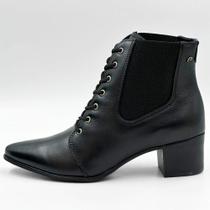Bota Pegada Cano Curto Salto Bloco Médio Feminina