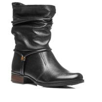 Bota Pegada Cano Longo em Couro Preto - Feminina 282012 02 Bota Pegada Cano Longo em Couro Preto - Feminina 282012 02