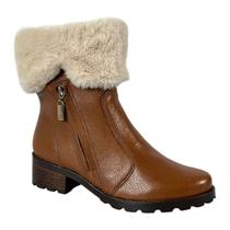 Bota Pegada Cities Feminina Couro 281495 Marrom