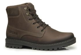 Bota Pegada Coturno 181502-02 Masculino De Couro Legitimo